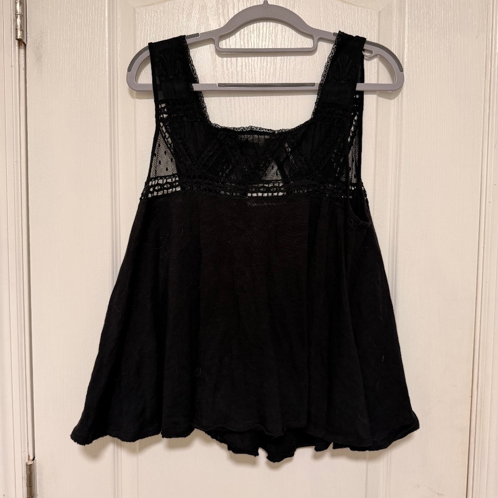 Free People Black Loose Fit Tank